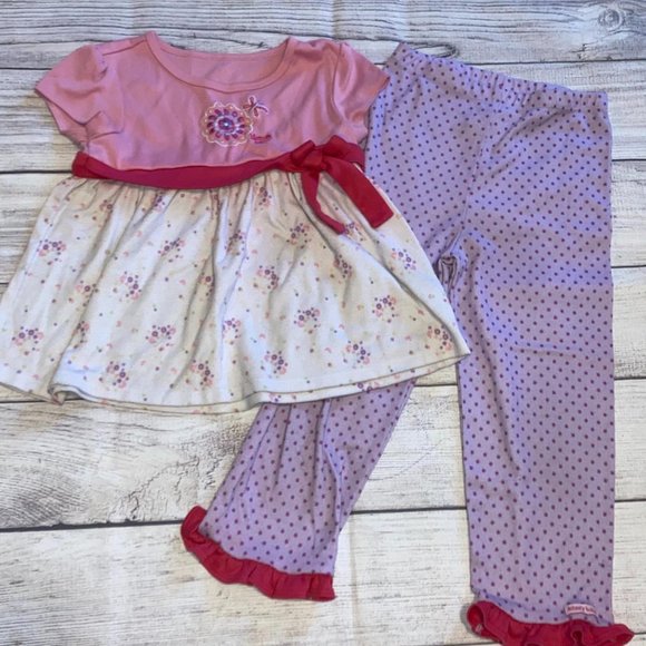American Girl Bitty Baby Sz 6/6X Girls & Doll PJs - Picture 2 of 8